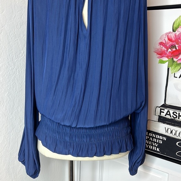 Ramy Brook Navy Lauren Cold Shoulder Blouse Size XS - Picture 6 of 11
